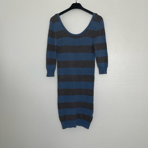 Free People Striped Knit 3/4 Sleeve Rugby Dress Size Medium / Small - Picture 1 of 6